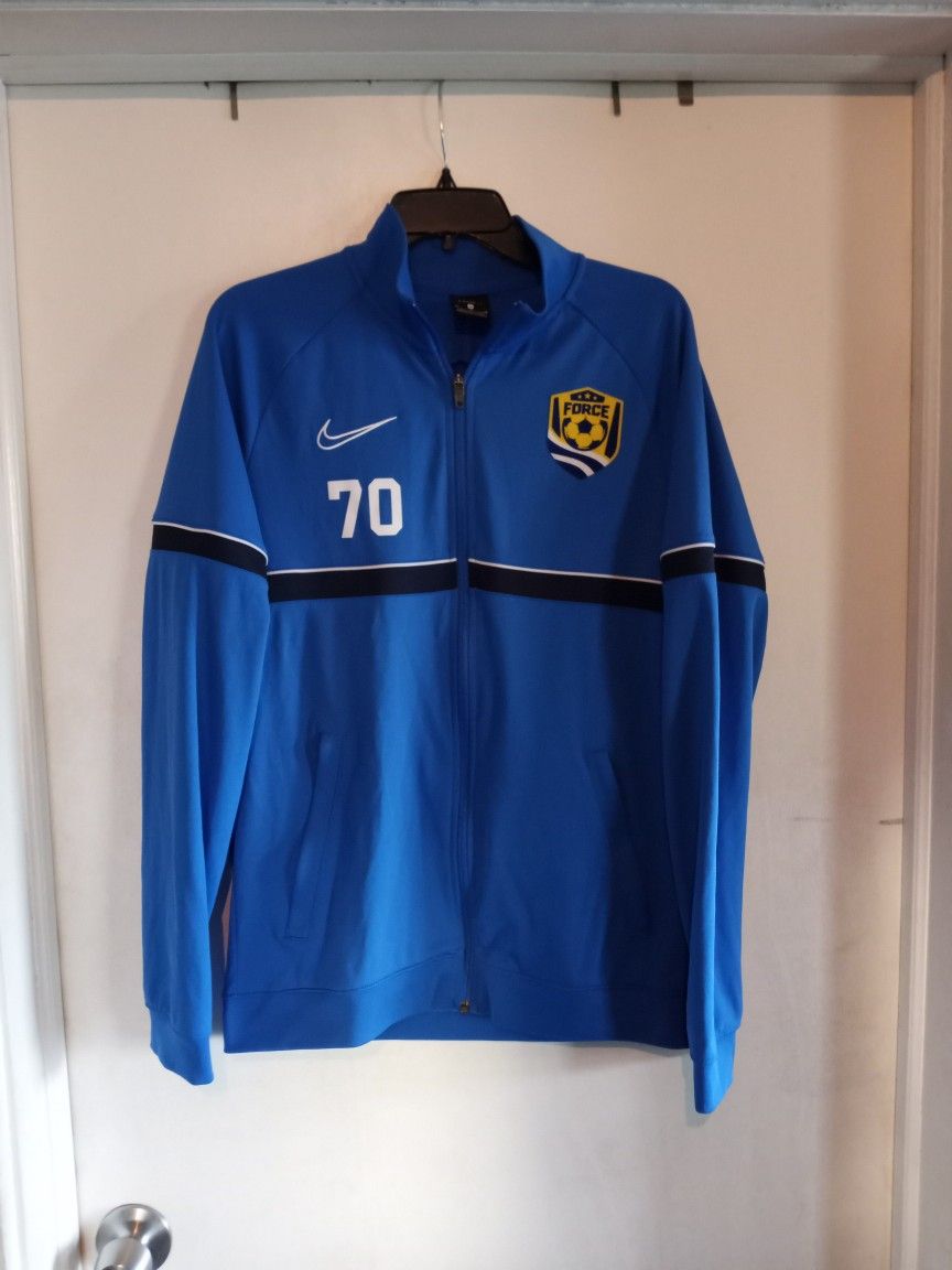 Nike Dri-Fit Soccer Force 70 Zip Jacket Medium Athletic/Team Warmup Track Jacket