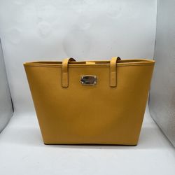 Michael Kors JET SET Yellow Travel Tote Bag Safiano Leather