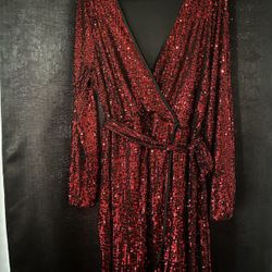 RED SEQUIN DATE NIGHT DRESS