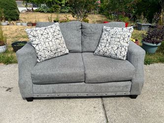 Grey loveseat