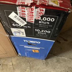 New In Box Turbro 14000 BTU Portable Air Conditioner 