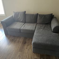 Used But Good Condition Gray Sectional Mid Size