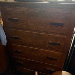 Tiger oak dresser