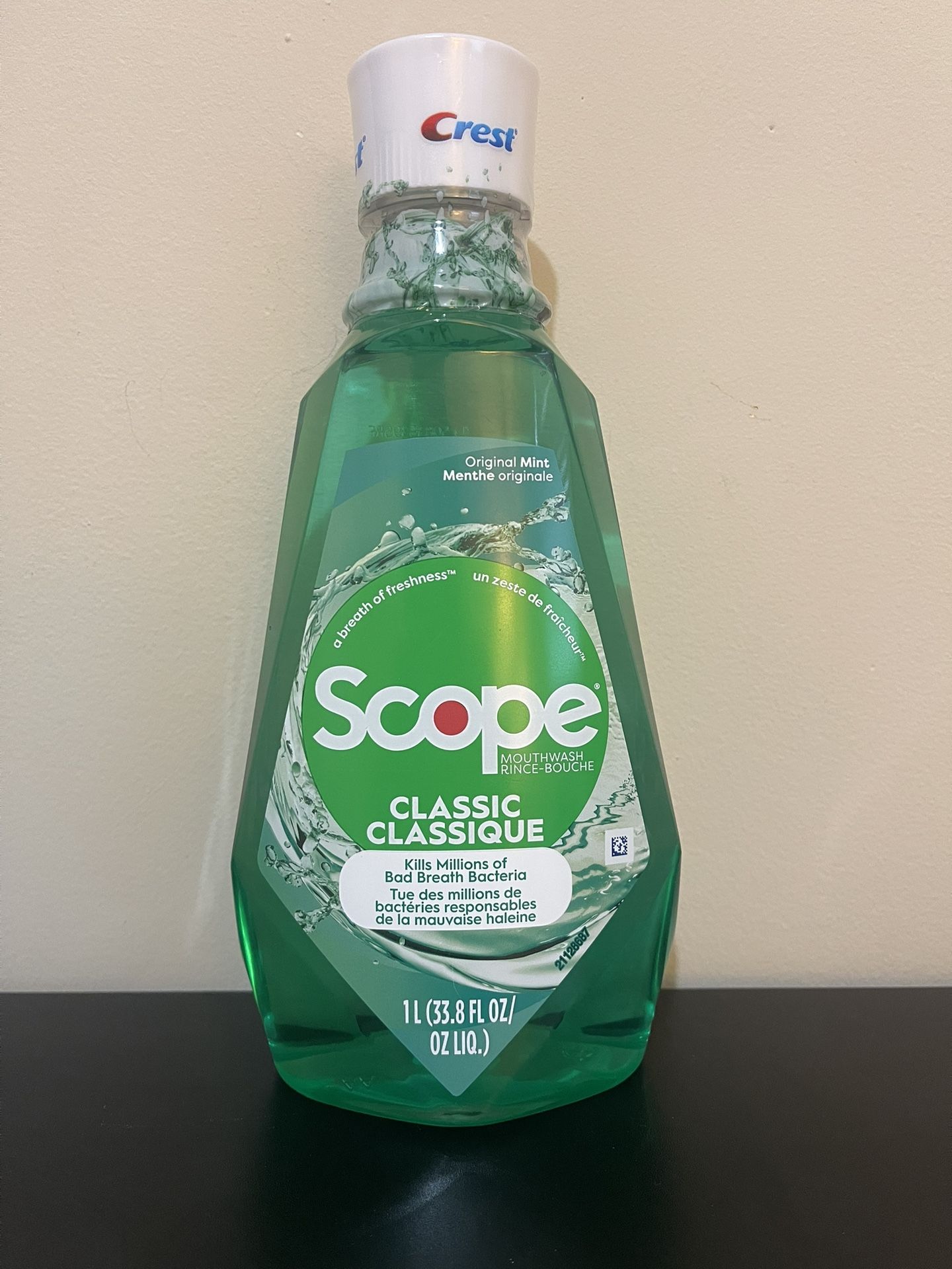Crest Scope Classic Mouthwash, Original Mint, 1L