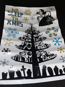 NIGHTMARE BEFORE CHRISTMAS WINDOW CLINGS