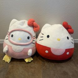 2 Hello Kitty Squishmallows 
