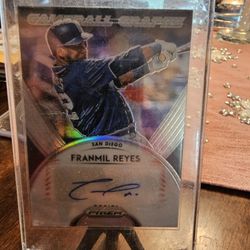 San Diego Padres Franmil Reyes Two Thousand And Nineteen Panini Prizm Autograph PRIZM Baseball Card 