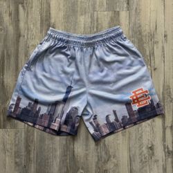 Eric Emanuel EE Mesh Shorts – NYC Skyline – Grey – Size M
