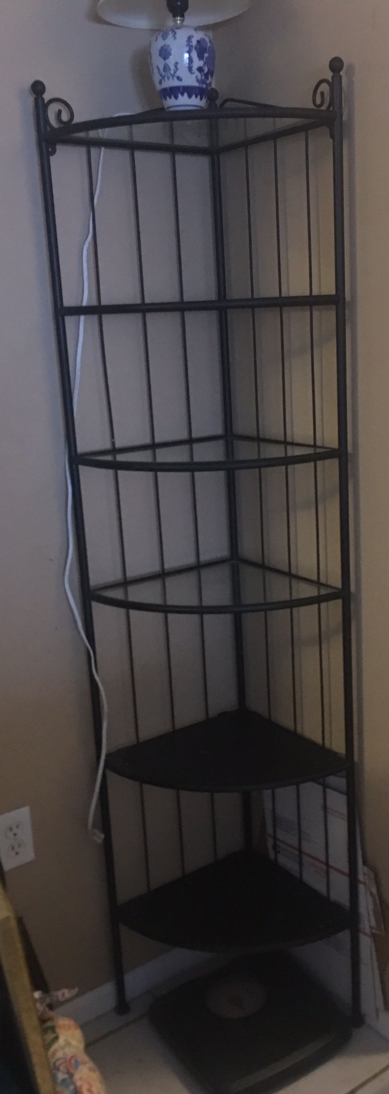 Metal Corner Stand Black