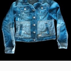 7 For All Mankind Medium Kids Jeans Jacket Shredded | Distressed