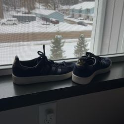 Blue Suede  Adidas Tennis Shoes 