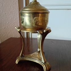 Authentic Brass Inkwell