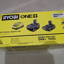 RYOBI ONE+ 18V Lithium-Ion Battery With Charger