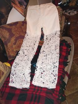 $30 White Pants/Lace