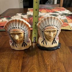 Vintage American Indian Bookends 