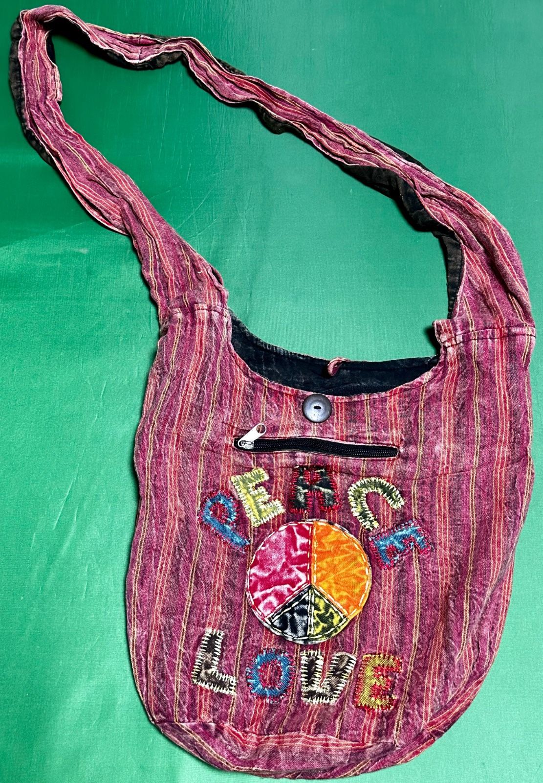 Crossbody Hippie, Purse, Handbag, And Backpack Made In Nepal Piece Sign Pr