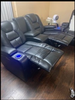 Lather sofa
