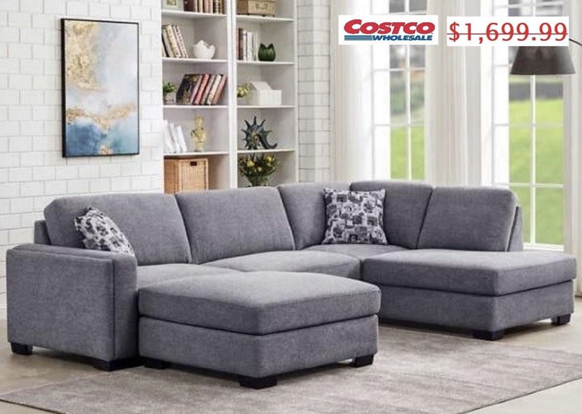 Synergy Home Fabric Sectional and Ottoman. USED - GOOD CONDITION!!