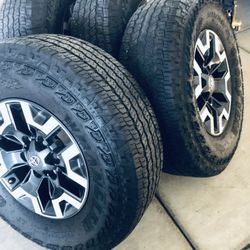 265 75 R 16” Goodyear Wrangler A/T Territory. Rims Are Flawless. Nice Set Of 4 $625