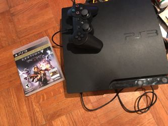PS3 console, Destiny game, one controller and HDMI cable