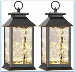Decorative Lanterns with Fairy Lights – Set of 2