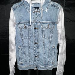 Hollister Blue Denim Jacket Hoodie