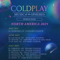 Coldplay Tickets-Stanford Stadium