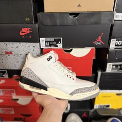 Jordan White Cement Reimagined 3s size 10.5 VNDS