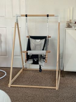 Indoor Baby Swing with Wooden A-Frame Stand