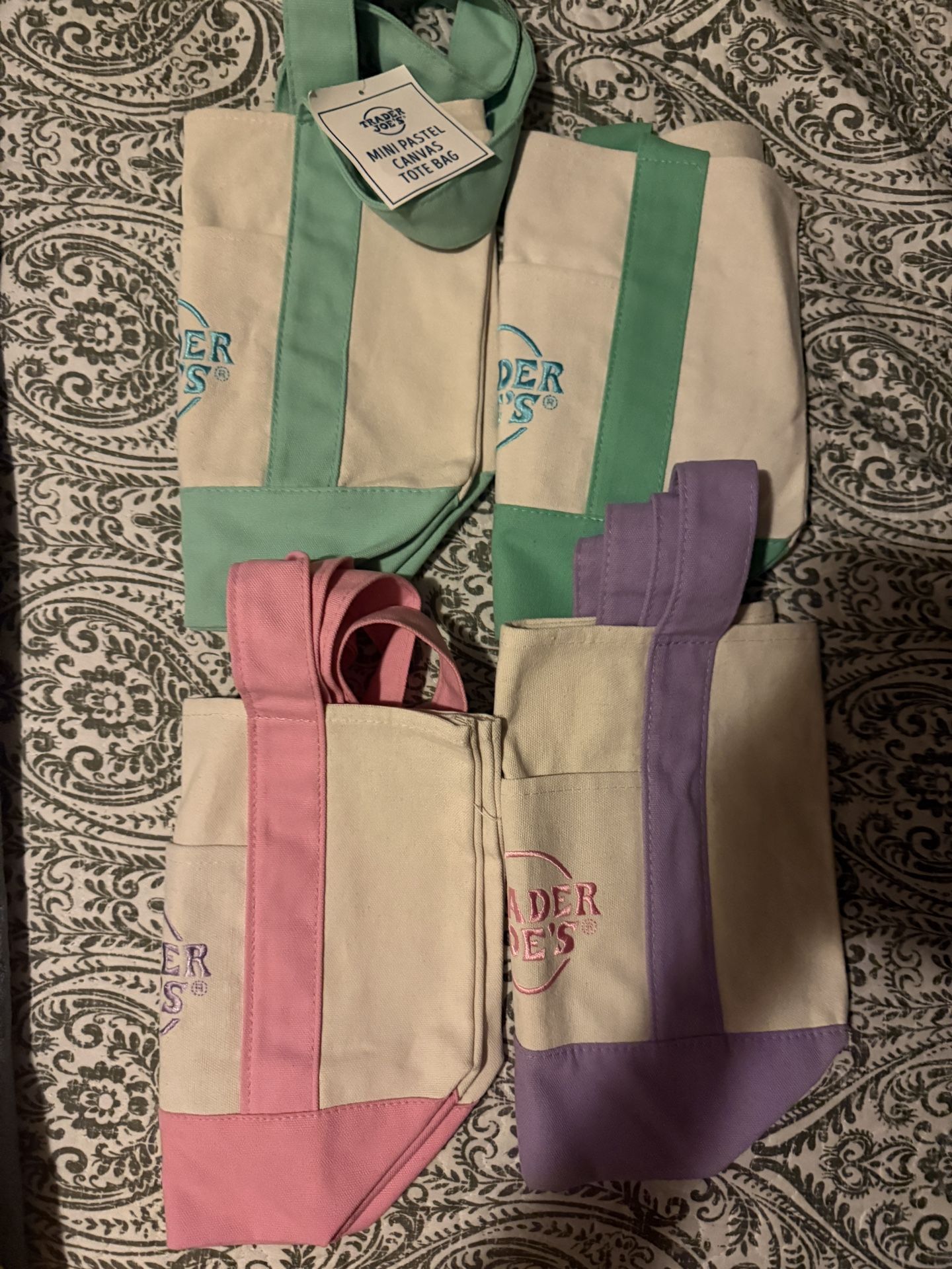 MINI TOTE BAGS TRADER JOES