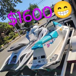 2 Jet Skis And Trailer Yamaha Gp1200r Seadoo Xp