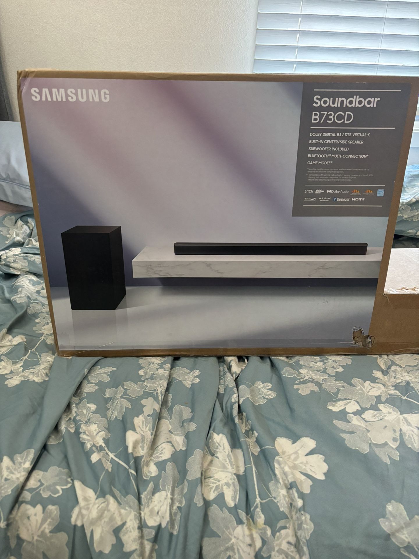Samsung (HW-B73CD) – 5.1 Channel Soundbar System | Dolby Digital, Wireless Subwoofer, Adaptive Sound Etc.
