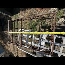 Large Antique Hand Forged Hanging Pot Rack