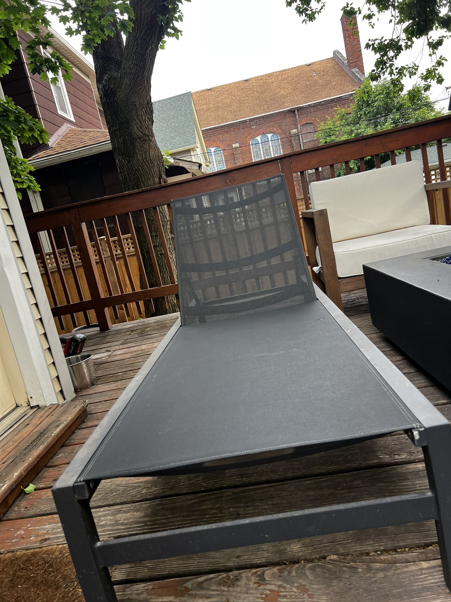 Clian 26.5'' Outdoor Aluminum Chaise Lounge Set