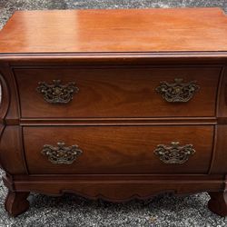 Hendredon Italian Louis XV Cherry Wood Bombay Bedside Chest