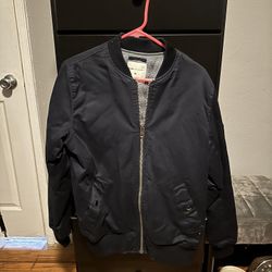 Bomber Jacket Size Small Navy Blue