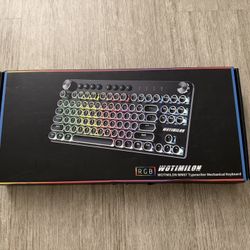 RGB Wireless Bluetooth Typewriter-Style Mechanical Keyboard – $15