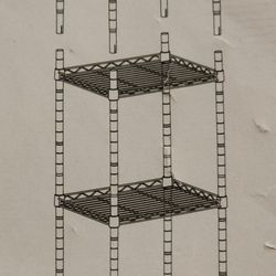 New In Box 12"d x 12"w BLACK Metal Shelving  5 Shelves
