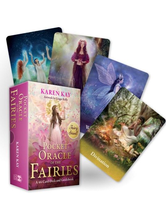 2019 Oracle of the Fairies: A 44-Card Deck and Guidebook by Karen Kay Complete. Near Mint Condition.  The image shows the "Oracle of the Fairies" 44-C