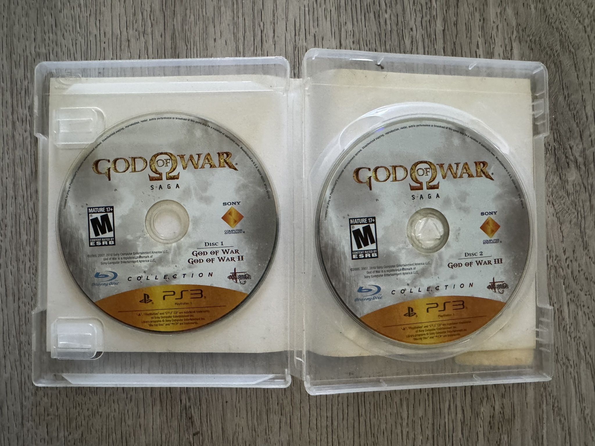 DISCS ONLY God of War Saga 1 & 2 HD Collection PS3 1 Part God of War I & 2