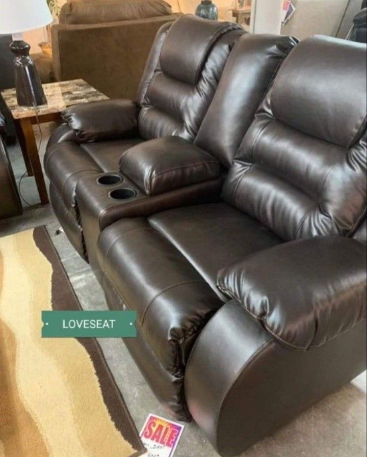 Vacherie Chocolate Reclining Loveseat Same Day Delivery