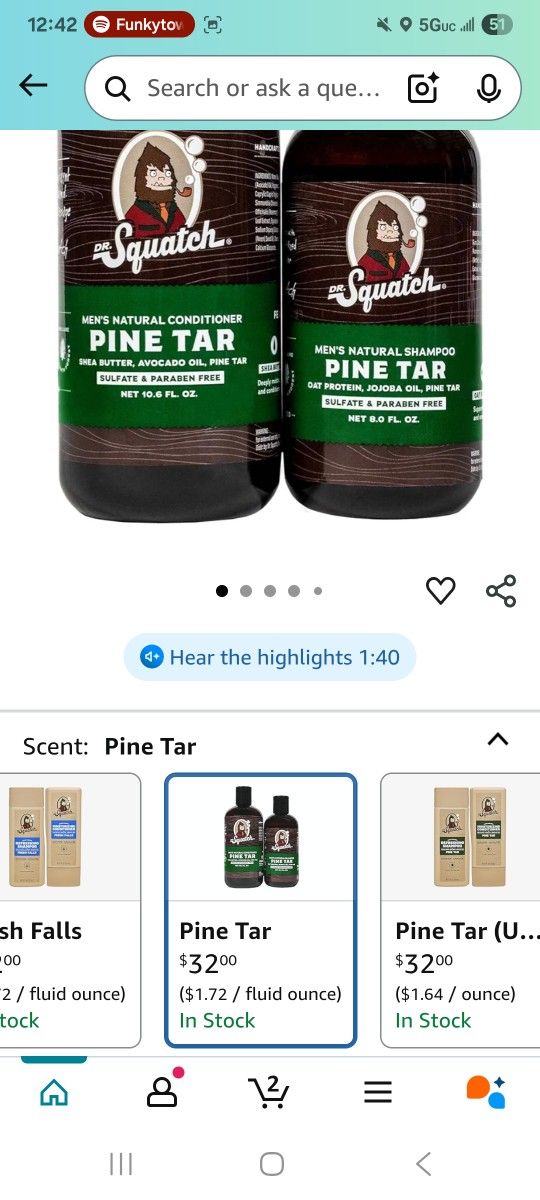 Dr. Squatch Pine Tar Shampoo And Conditioner