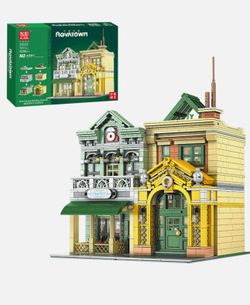 Retails $119 - MOULDKING European French Restaurant Building Blocks Bricks city Street View puzzle Toy (not Lego)