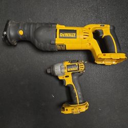 Dewalt 18v 1/4 Impact Driver & Reciprocating Saw