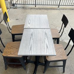 two. tables with nine. chairs. for. restaurant