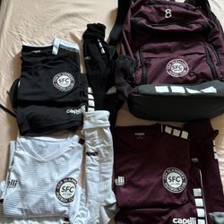 Slammers FC jerseys complete and backpack 