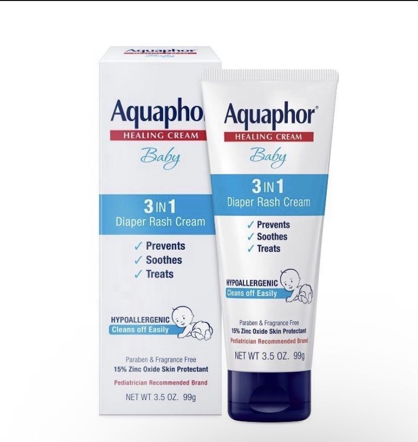 Aquaphor Baby Diaper Rash Cream offers a 3 in 1 3.5 Oz