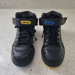 Adidas Basketball Postmove Mid Kids' Shoes Size 2 Black Blue Yellow