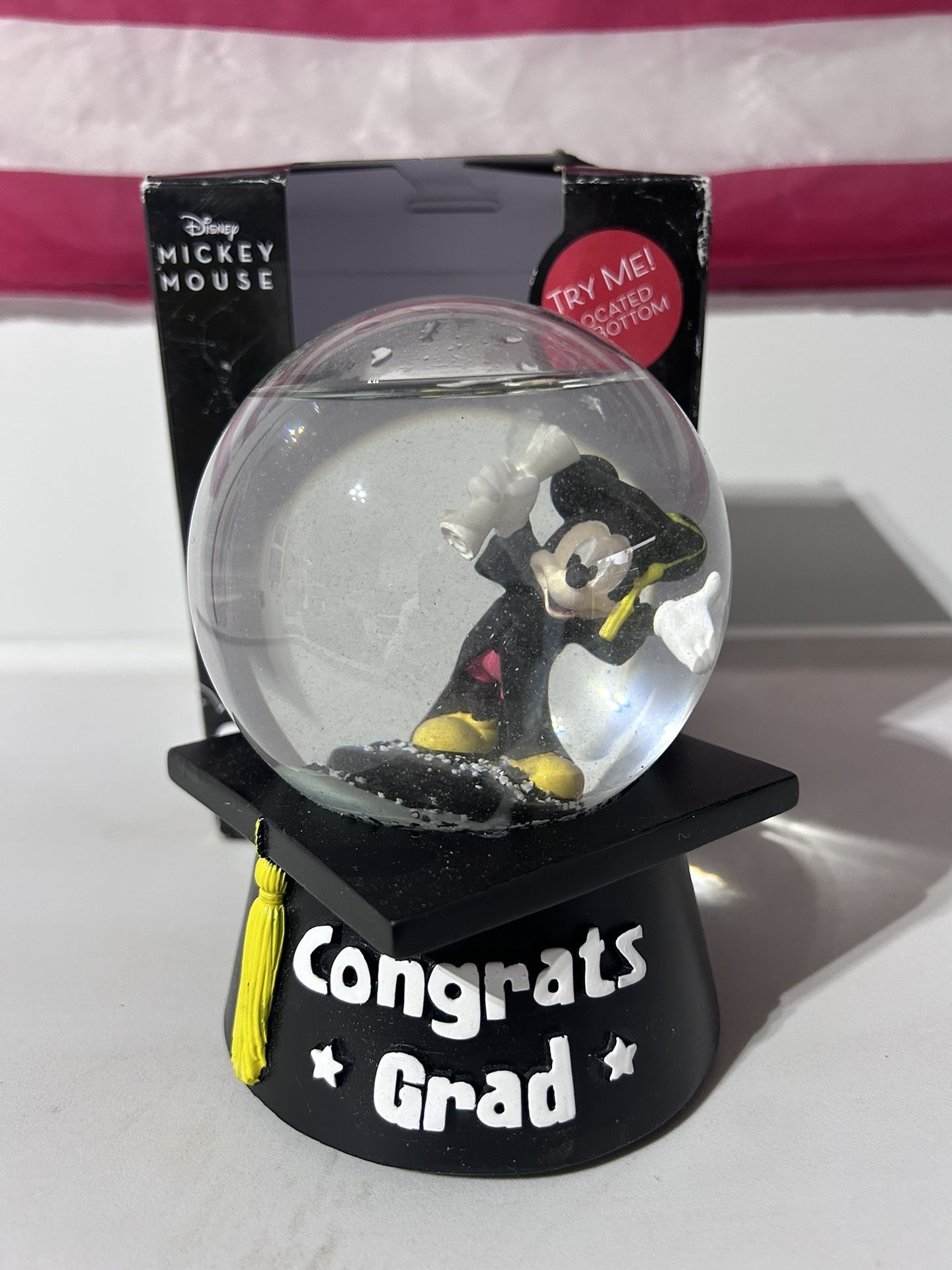 Disney's Mickey Mouse Musical Snow Globe Exclusive Congrats Grad
