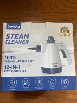 Steam Cleaner, Pressurized Handheld Steam Cleaner Steamer Cleaner for Cleaning Kitchen, Car, Bathroom, Shower, Window, Grime, Grease for Home with 12p